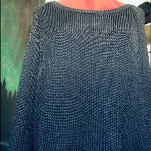 Pullover sweater, blue long sleeve top